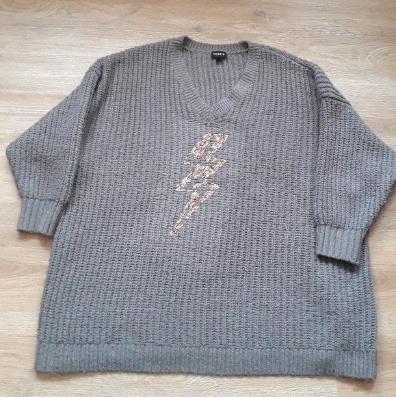 Torrid Beaded Lightning Bolt Chunky Pullover Tunic Sweater - Size 4X - Picture 12 of 12